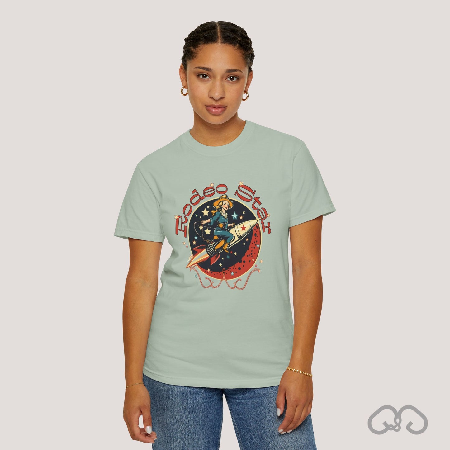 Rodeo Star Vintage T-Shirt - Americana 50's Kitch Alien Highway Route 66 Trendy 100% Cotton Stylish