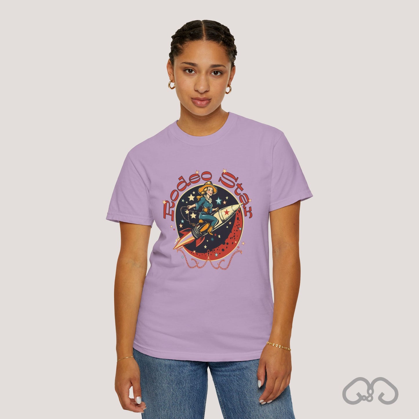 Rodeo Star Vintage T-Shirt - Americana 50's Kitch Alien Highway Route 66 Trendy 100% Cotton Stylish