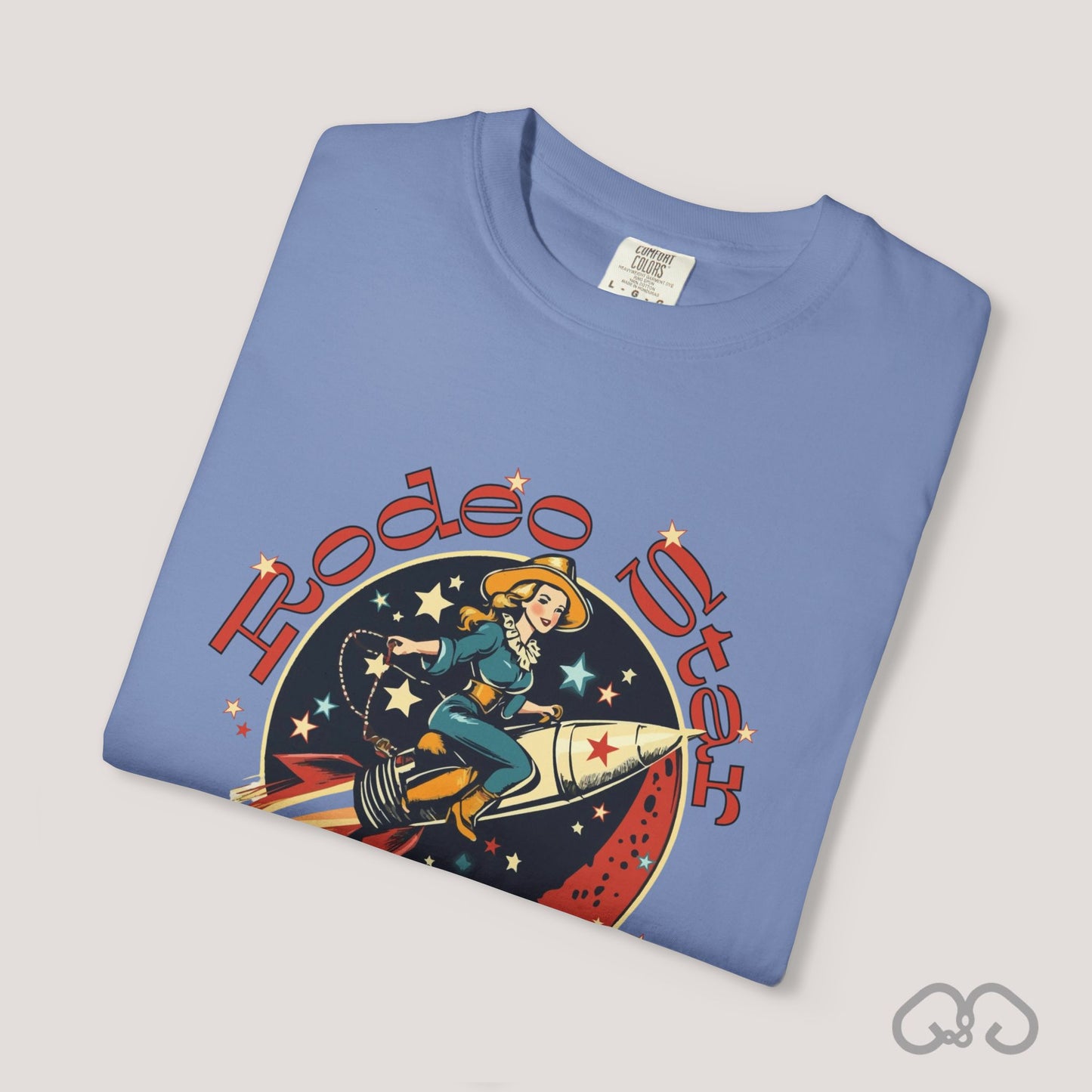 Rodeo Star Vintage T-Shirt - Americana 50's Kitch Alien Highway Route 66 Trendy 100% Cotton Stylish