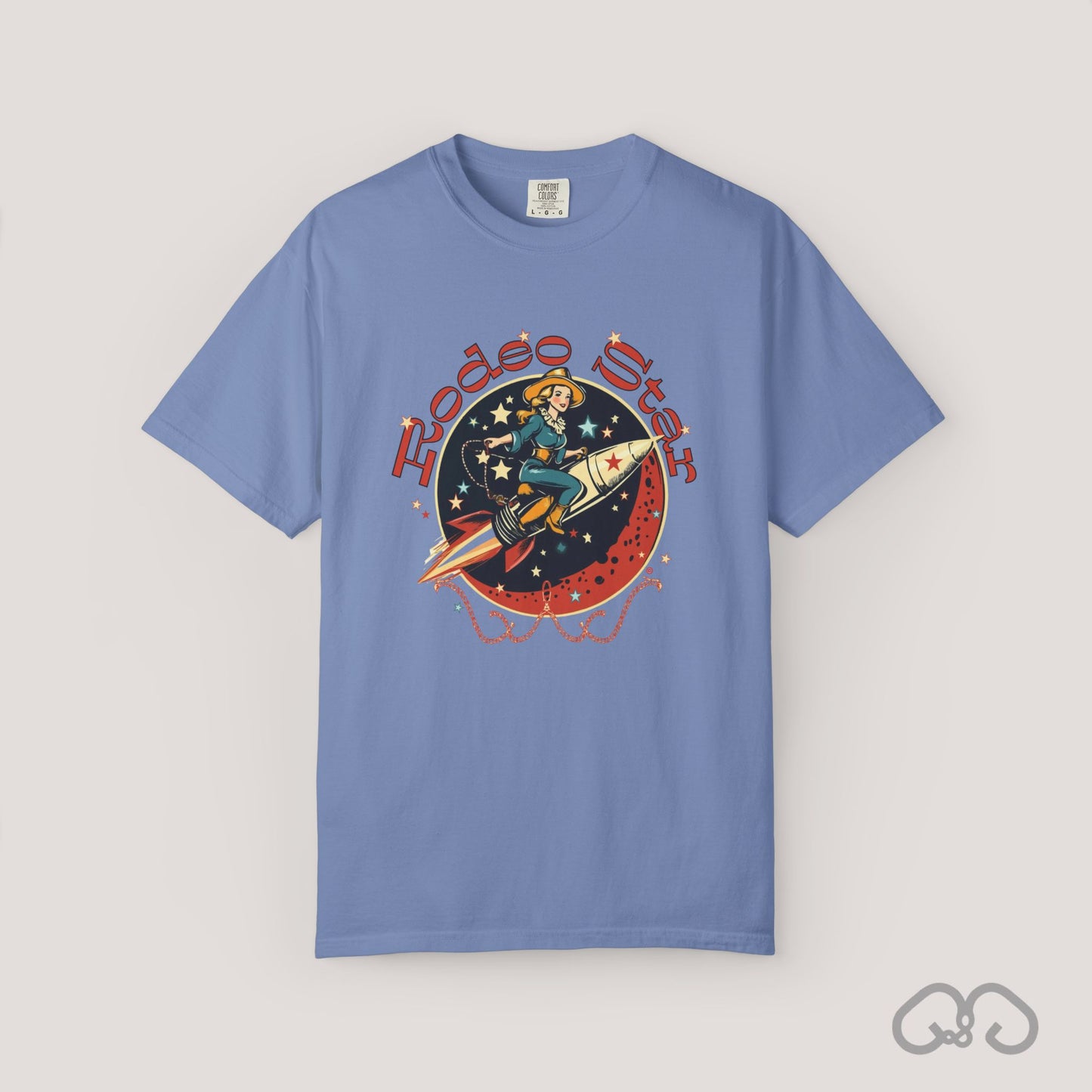 Rodeo Star Vintage T-Shirt - Americana 50's Kitch Alien Highway Route 66 Trendy 100% Cotton Stylish