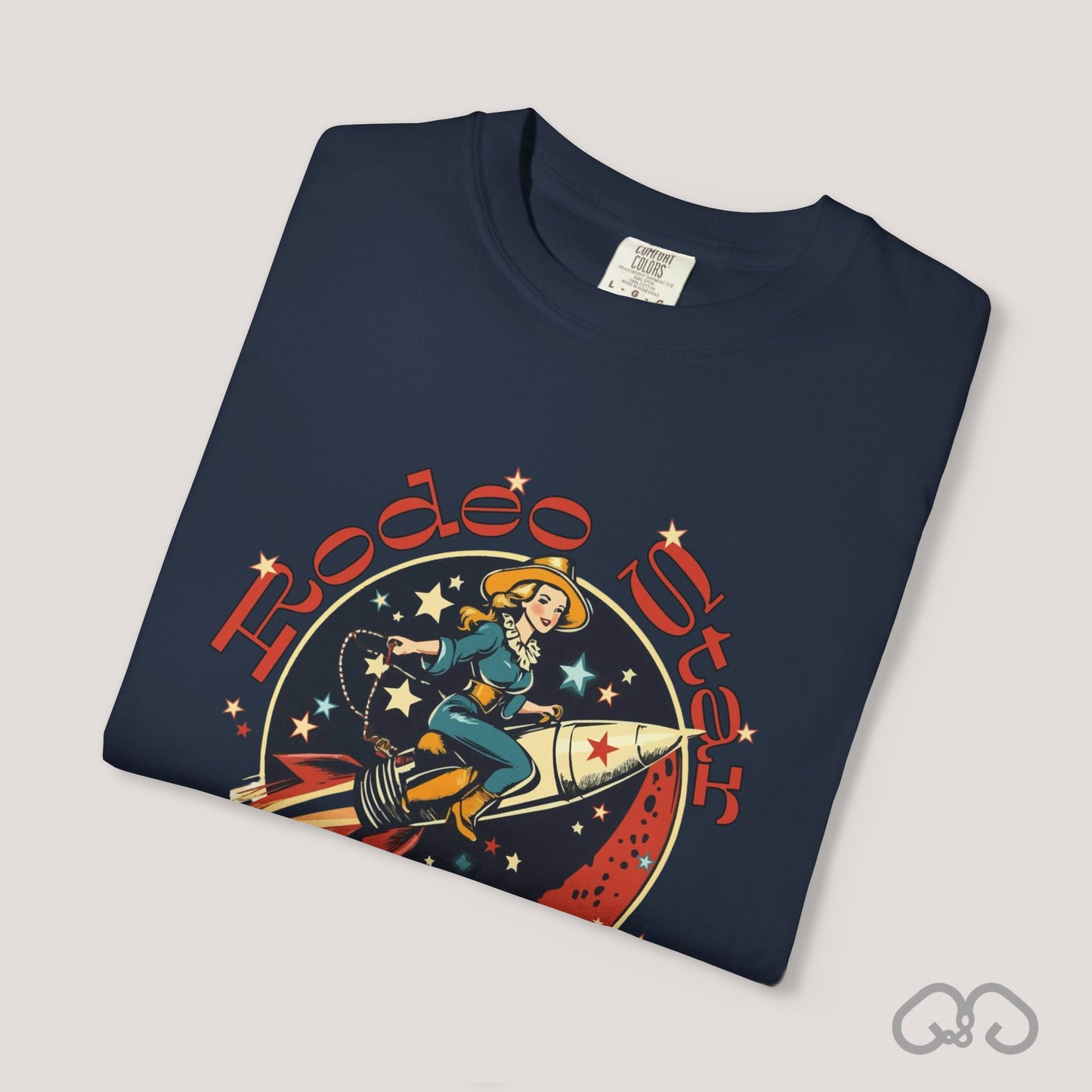 Rodeo Star Vintage T-Shirt - Americana 50's Kitch Alien Highway Route 66 Trendy 100% Cotton Stylish