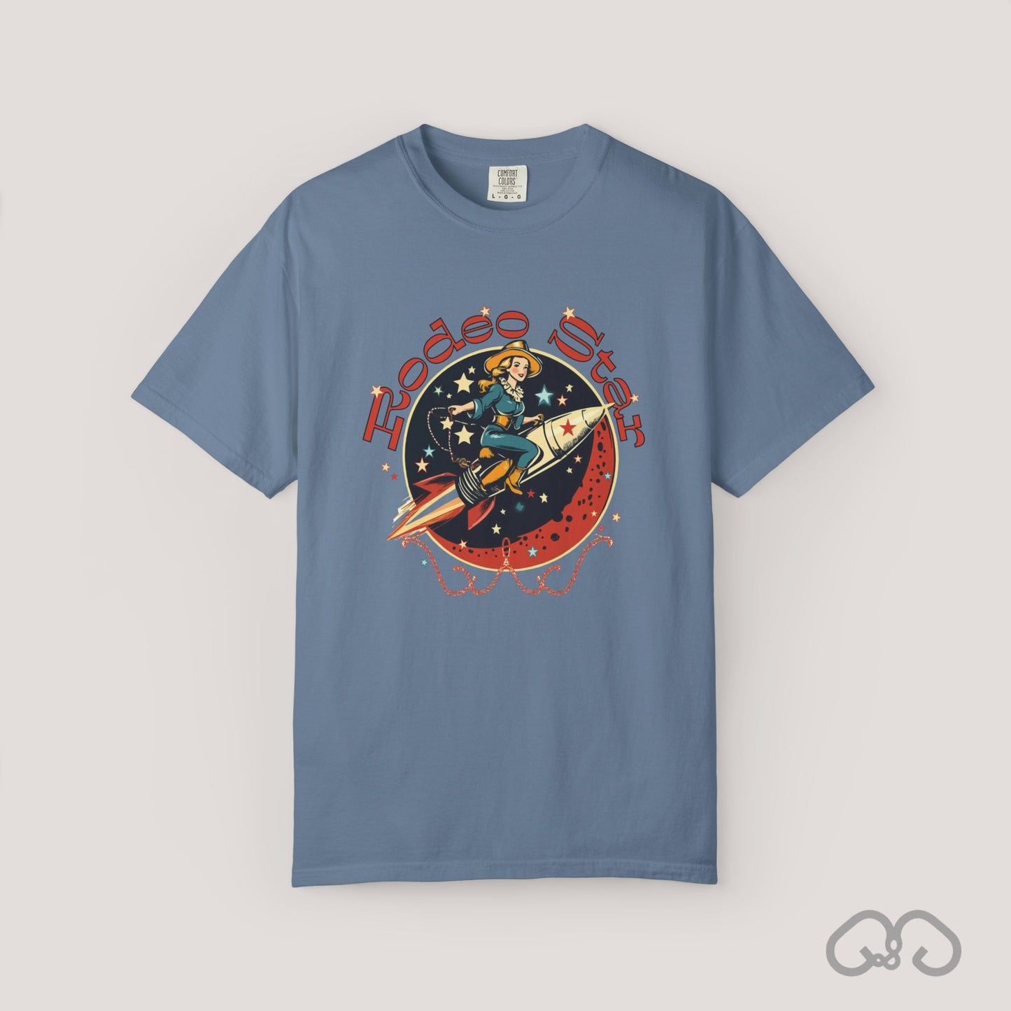 Rodeo Star Vintage T-Shirt - Americana 50's Kitch Alien Highway Route 66 Trendy 100% Cotton Stylish