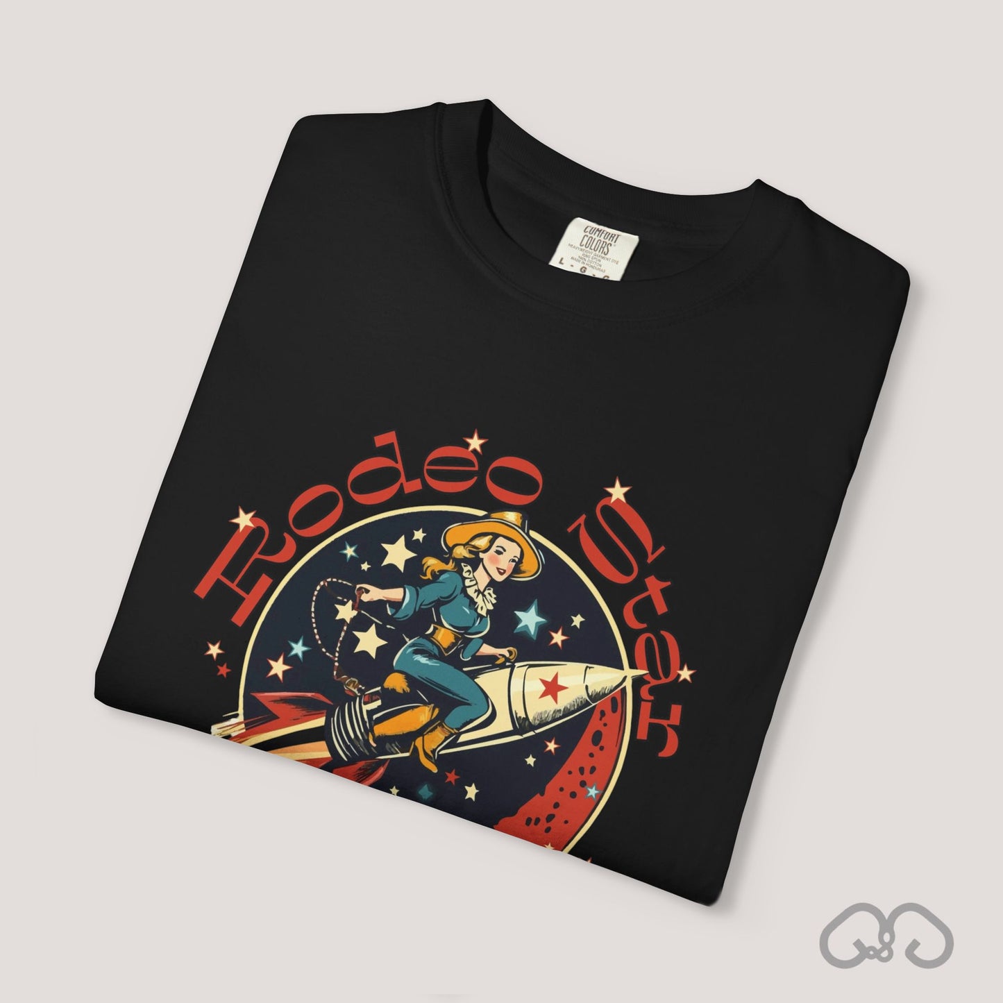 Rodeo Star Vintage T-Shirt - Americana 50's Kitch Alien Highway Route 66 Trendy 100% Cotton Stylish