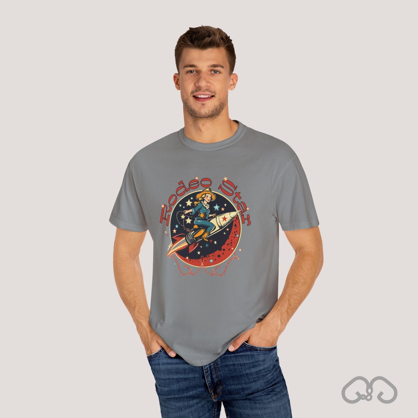 Rodeo Star Vintage T-Shirt - Americana 50's Kitch Alien Highway Route 66 Trendy 100% Cotton Stylish