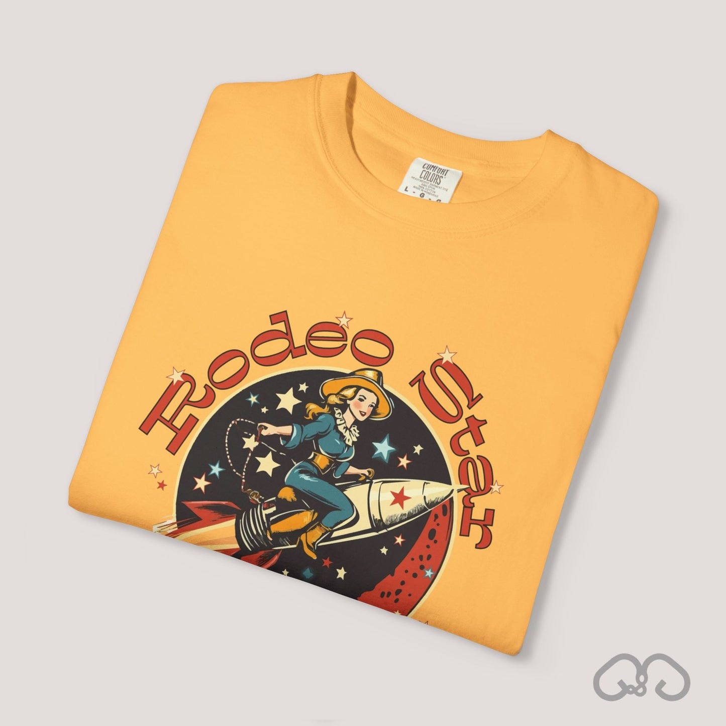 Rodeo Star Vintage T-Shirt - Americana 50's Kitch Alien Highway Route 66 Trendy 100% Cotton Stylish
