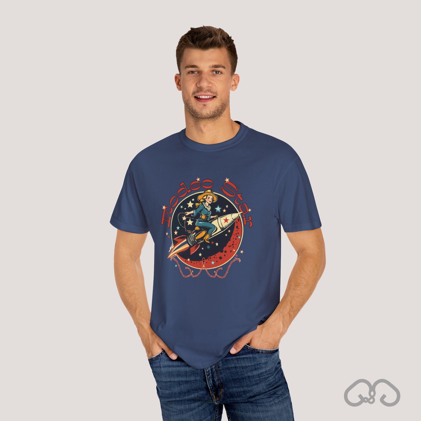 Rodeo Star Vintage T-Shirt - Americana 50's Kitch Alien Highway Route 66 Trendy 100% Cotton Stylish