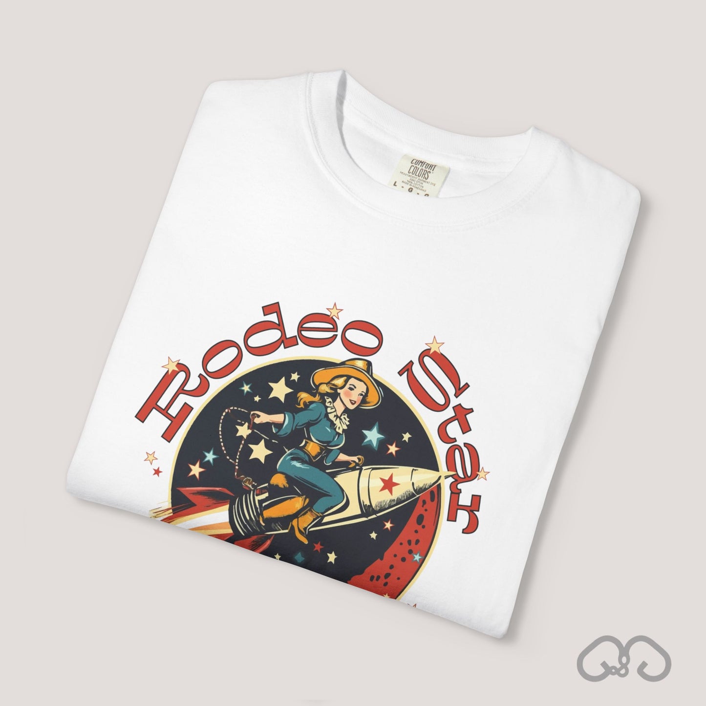 Rodeo Star Vintage T-Shirt - Americana 50's Kitch Alien Highway Route 66 Trendy 100% Cotton Stylish