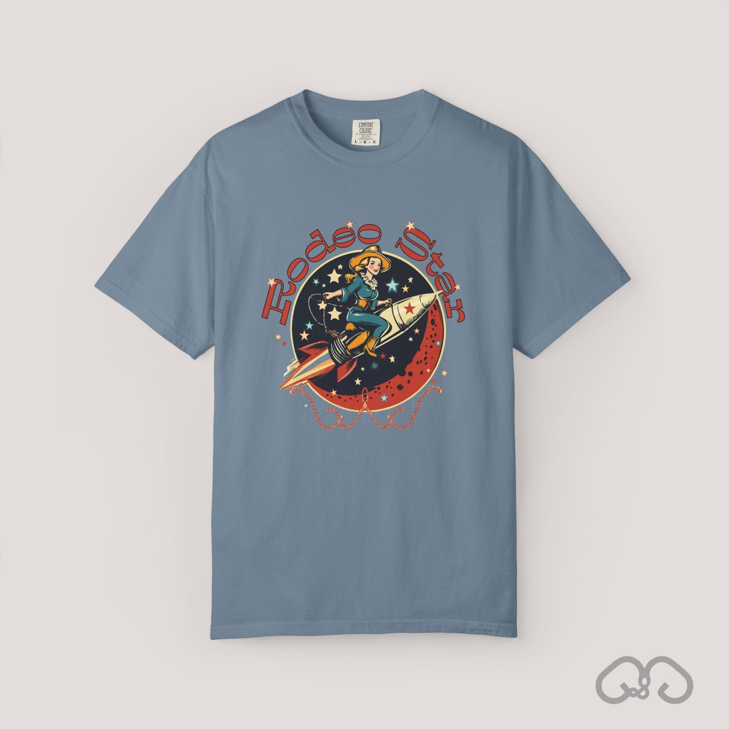 Rodeo Star Vintage T-Shirt - Americana 50's Kitch Alien Highway Route 66 Trendy 100% Cotton Stylish