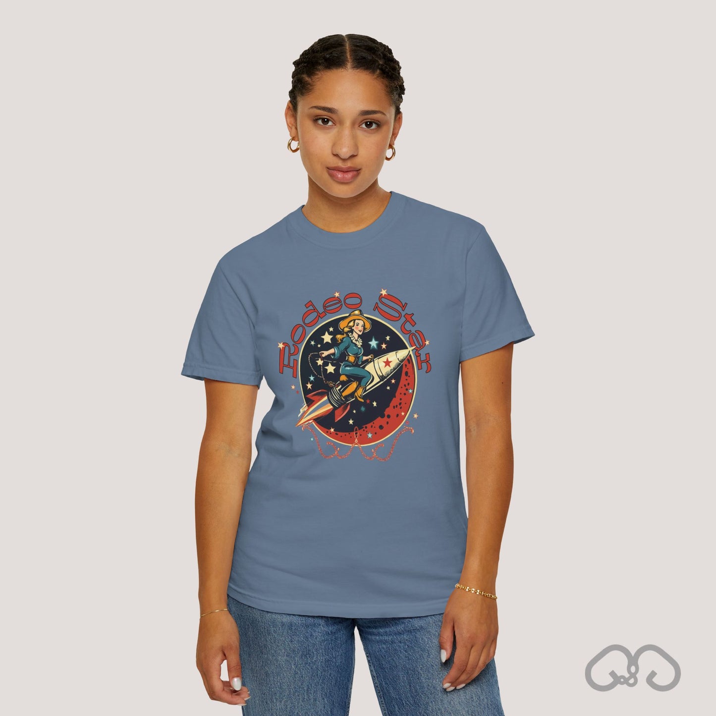Rodeo Star Vintage T-Shirt - Americana 50's Kitch Alien Highway Route 66 Trendy 100% Cotton Stylish