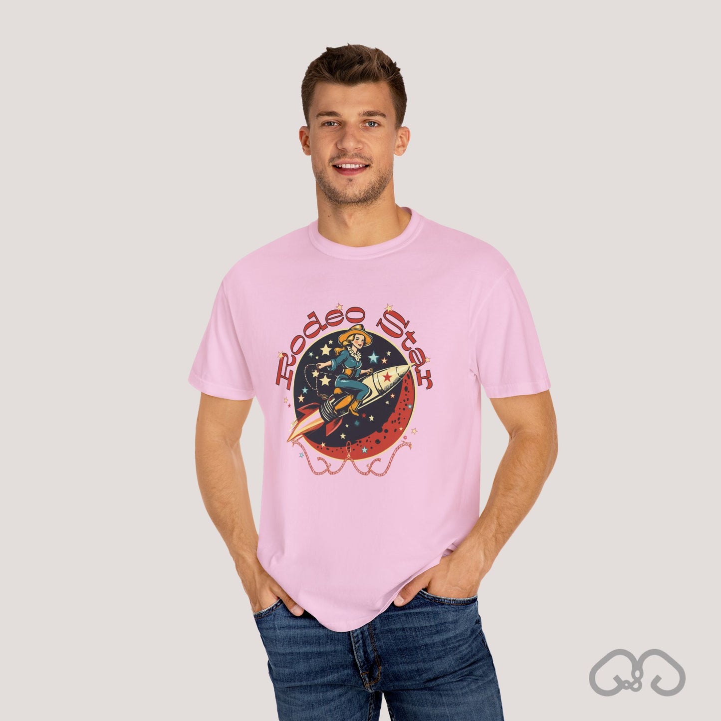 Rodeo Star Vintage T-Shirt - Americana 50's Kitch Alien Highway Route 66 Trendy 100% Cotton Stylish