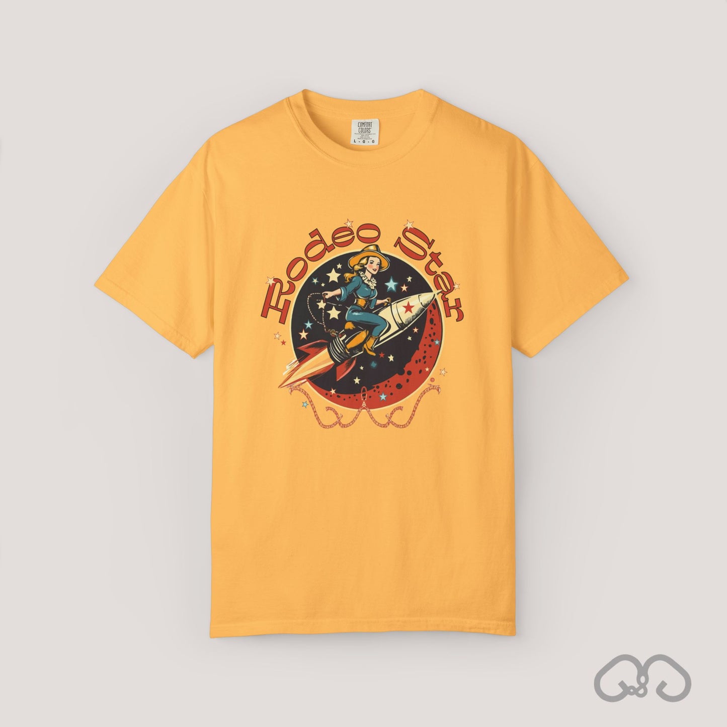 Rodeo Star Vintage T-Shirt - Americana 50's Kitch Alien Highway Route 66 Trendy 100% Cotton Stylish