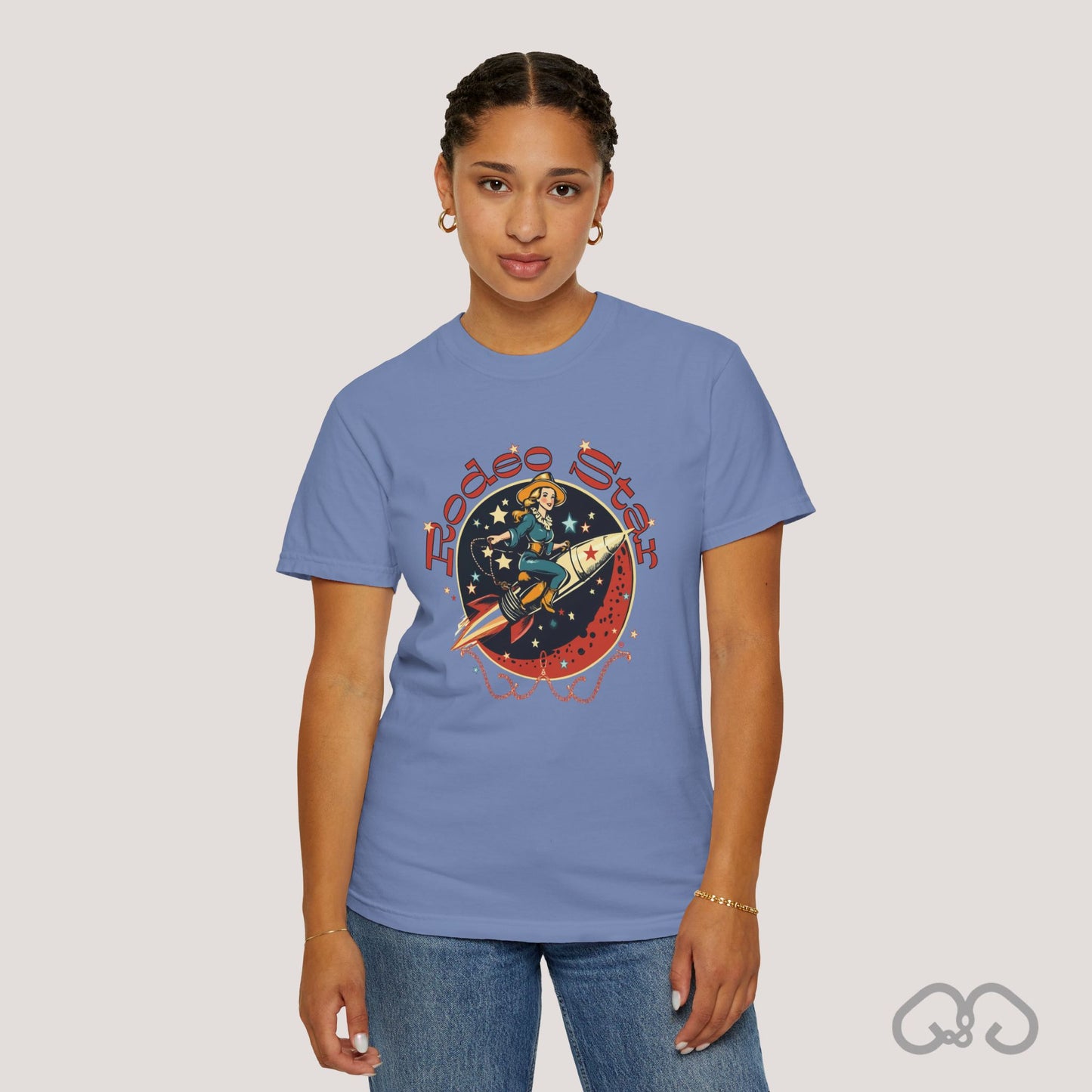 Rodeo Star Vintage T-Shirt - Americana 50's Kitch Alien Highway Route 66 Trendy 100% Cotton Stylish