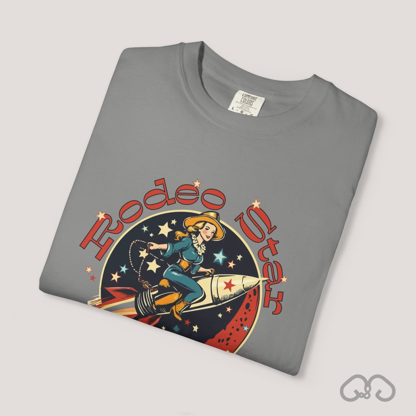 Rodeo Star Vintage T-Shirt - Americana 50's Kitch Alien Highway Route 66 Trendy 100% Cotton Stylish