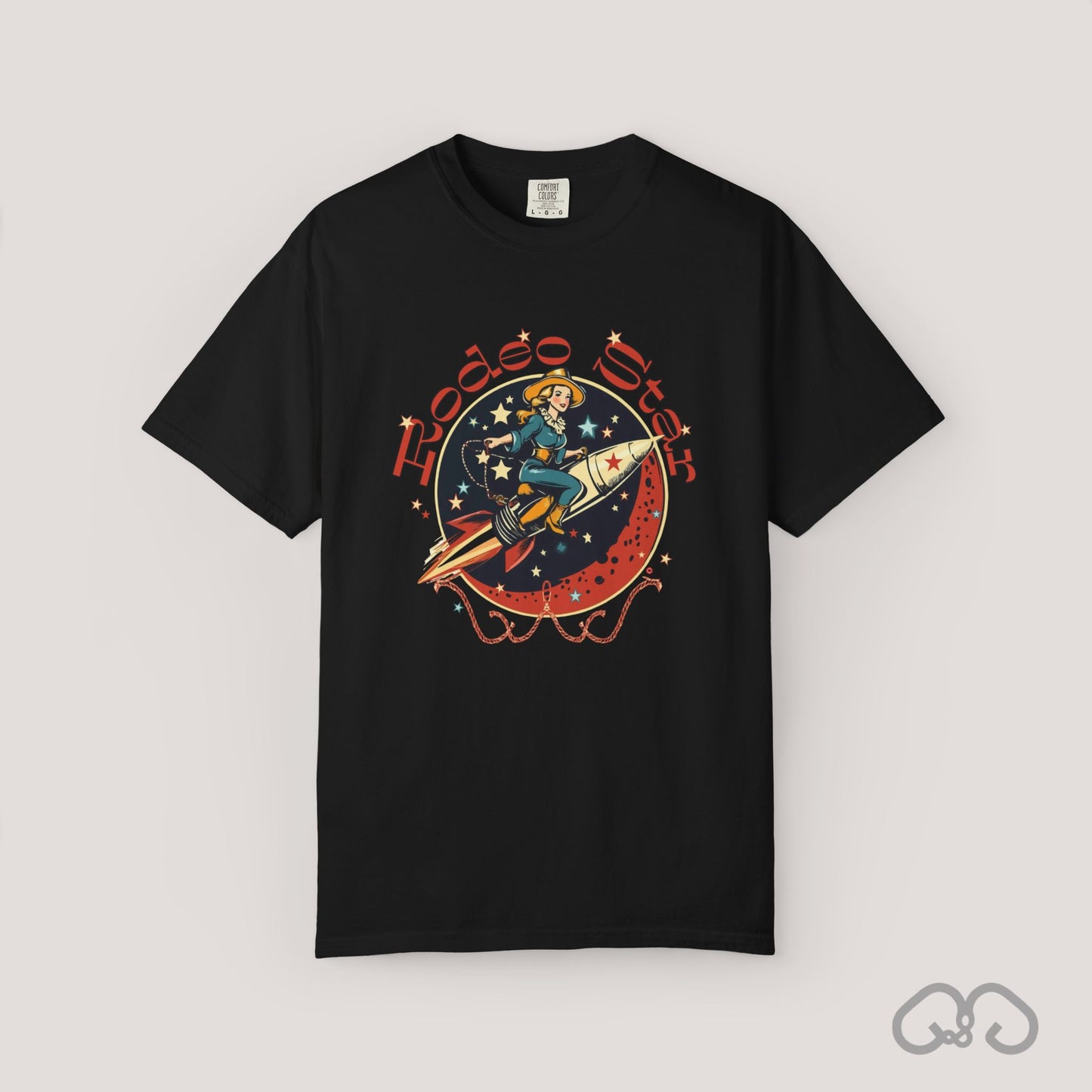 Rodeo Star Vintage T-Shirt - Americana 50's Kitch Alien Highway Route 66 Trendy 100% Cotton Stylish
