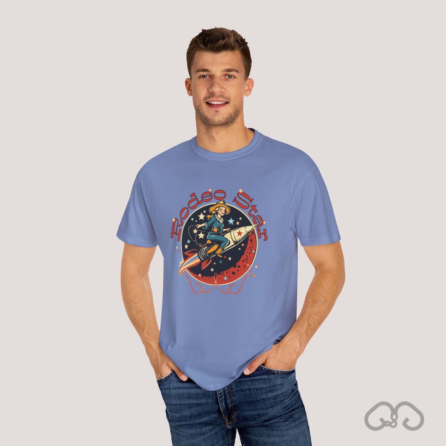 Rodeo Star Vintage T-Shirt - Americana 50's Kitch Alien Highway Route 66 Trendy 100% Cotton Stylish