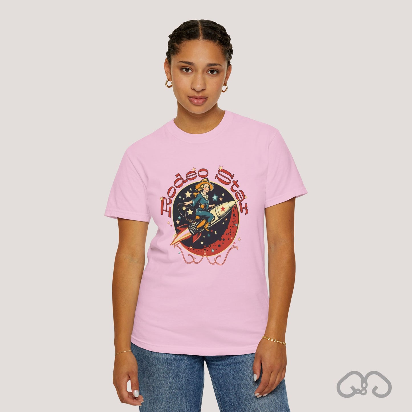 Rodeo Star Vintage T-Shirt - Americana 50's Kitch Alien Highway Route 66 Trendy 100% Cotton Stylish