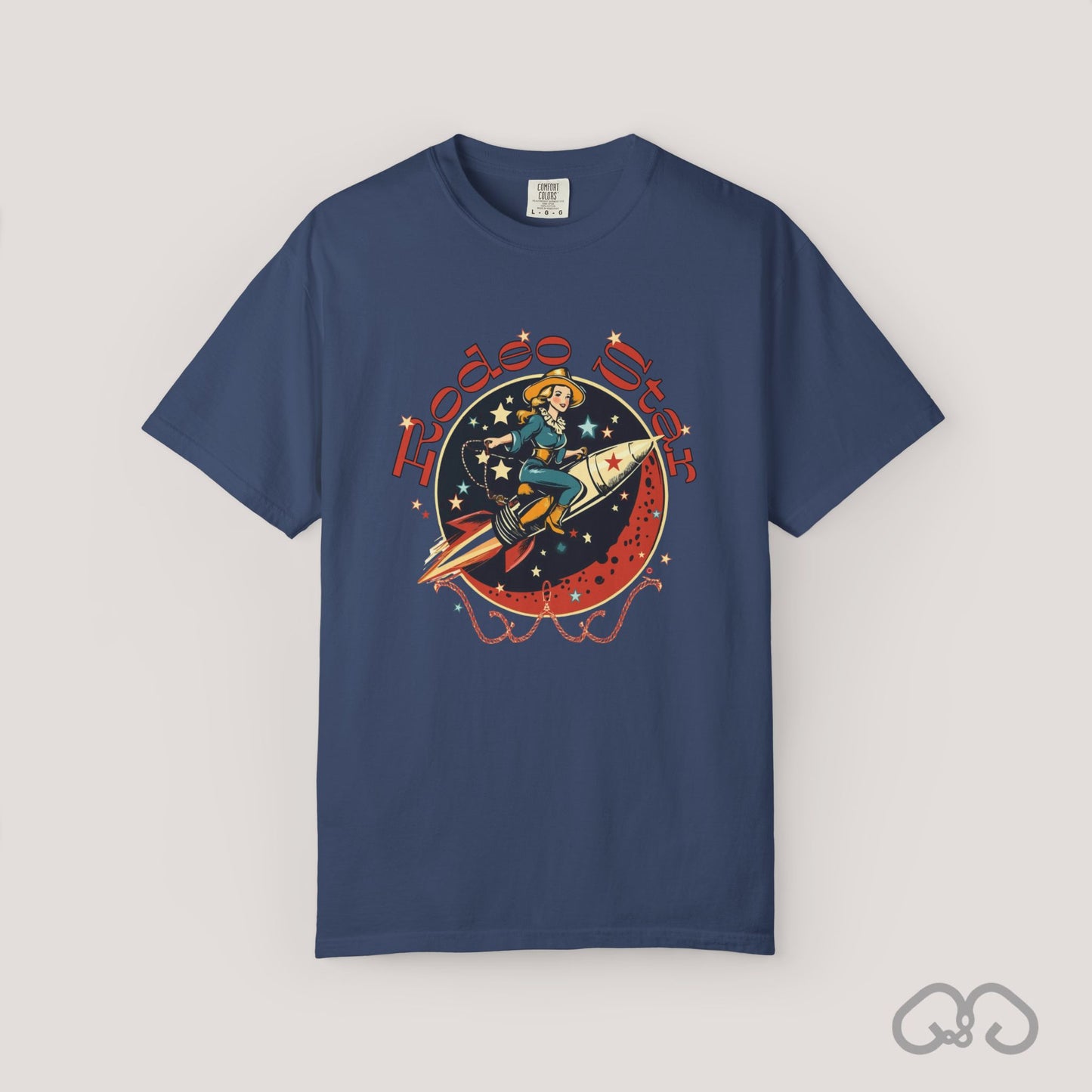 Rodeo Star Vintage T-Shirt - Americana 50's Kitch Alien Highway Route 66 Trendy 100% Cotton Stylish