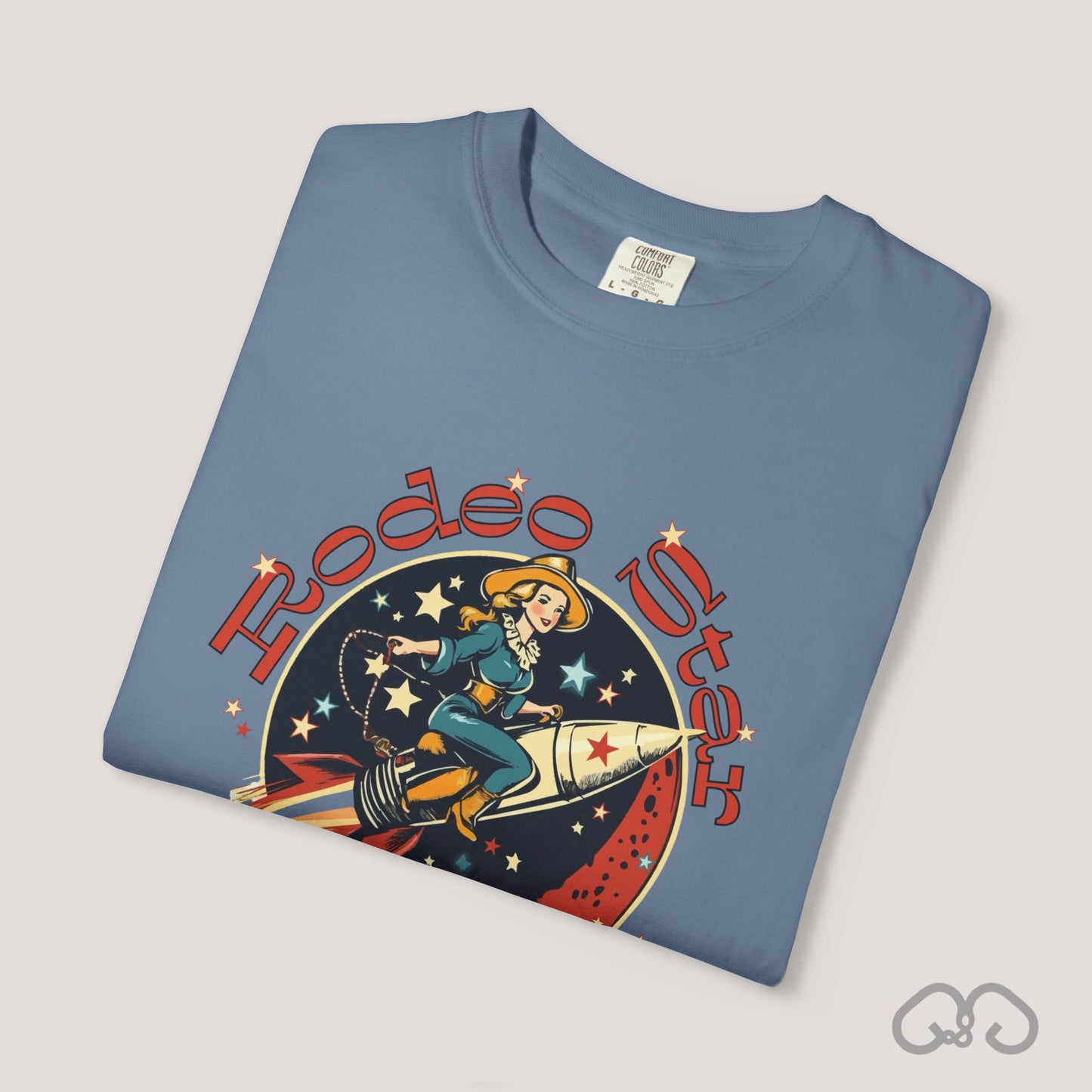 Rodeo Star Vintage T-Shirt - Americana 50's Kitch Alien Highway Route 66 Trendy 100% Cotton Stylish