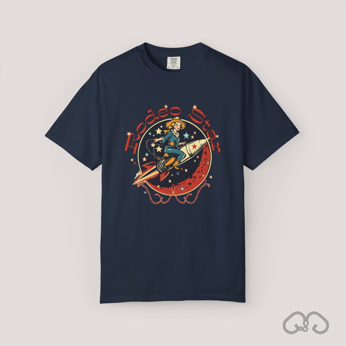 Rodeo Star Vintage T-Shirt - Americana 50's Kitch Alien Highway Route 66 Trendy 100% Cotton Stylish