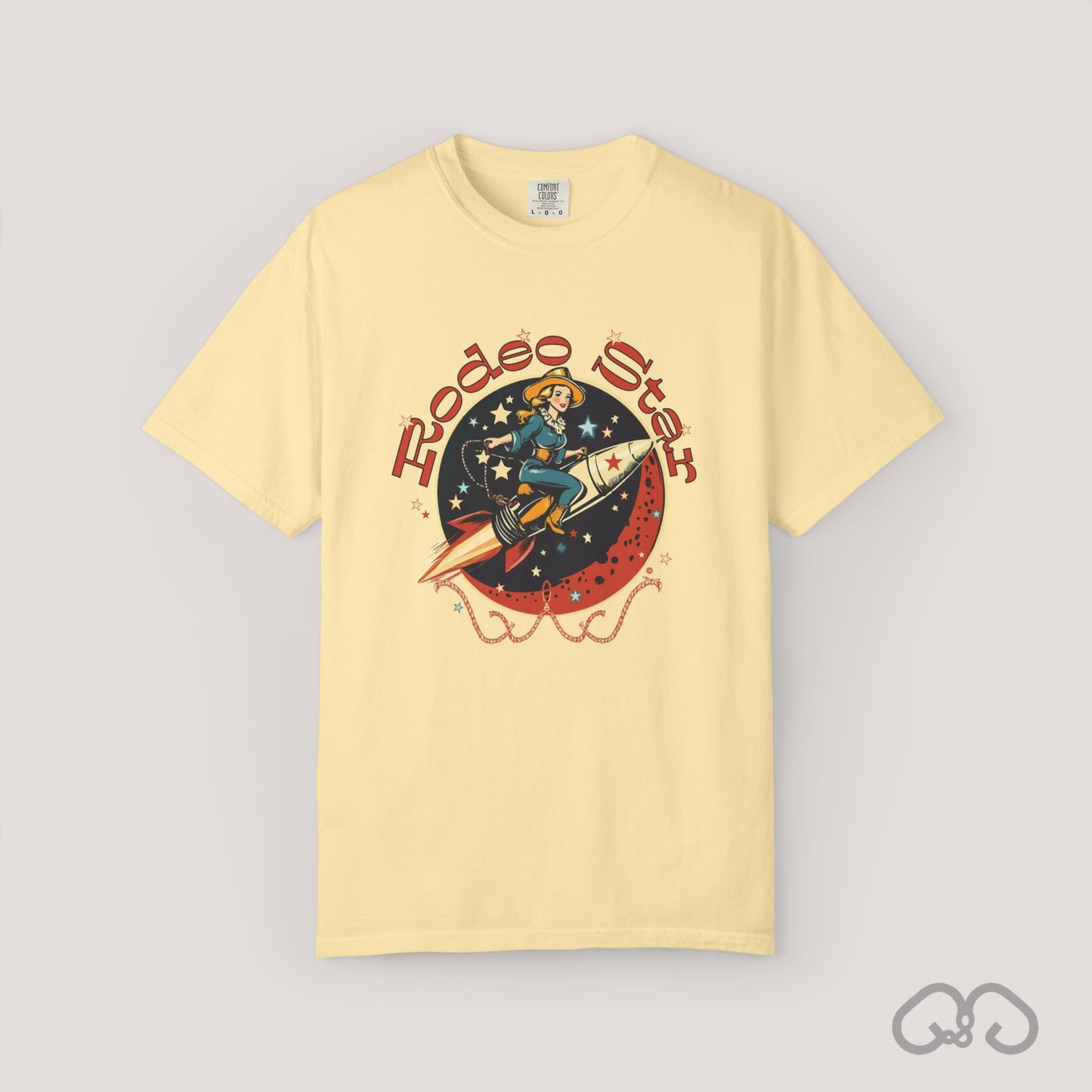 Rodeo Star Vintage T-Shirt - Americana 50's Kitch Alien Highway Route 66 Trendy 100% Cotton Stylish