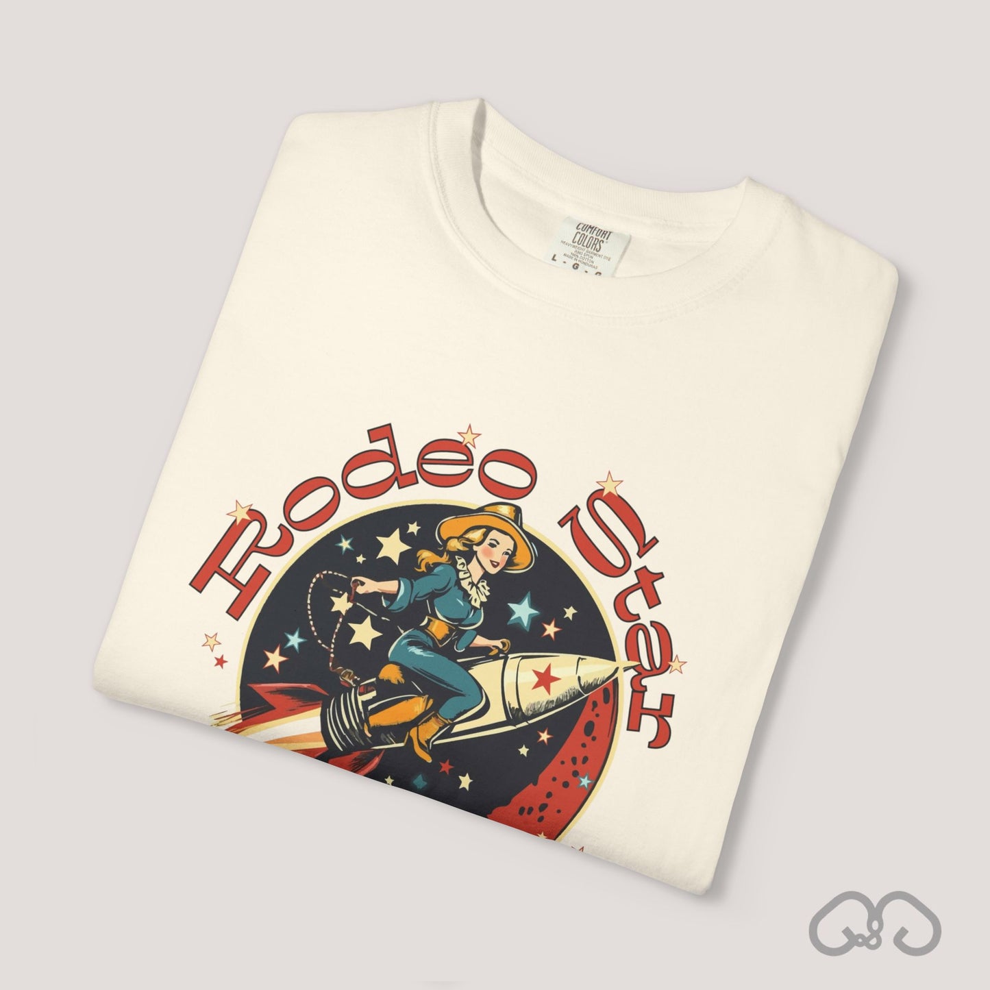 Rodeo Star Vintage T-Shirt - Americana 50's Kitch Alien Highway Route 66 Trendy 100% Cotton Stylish
