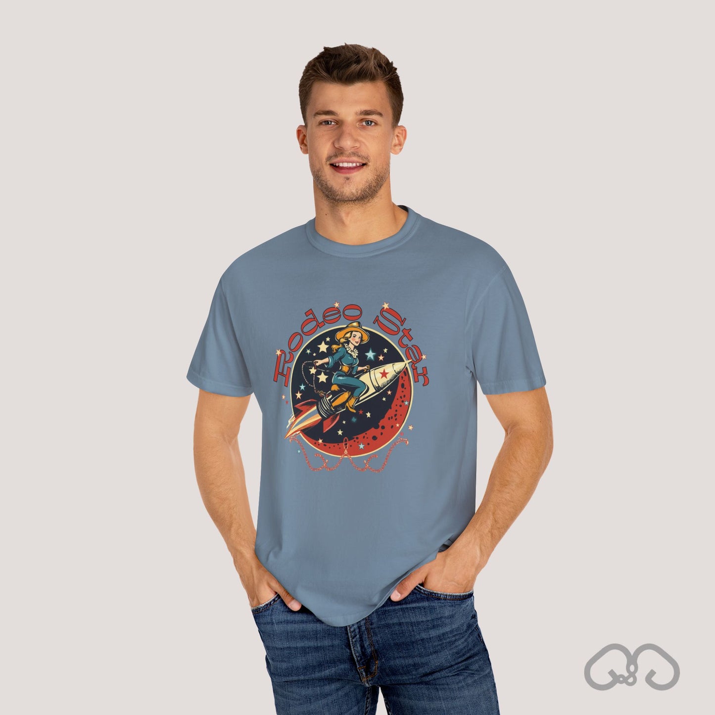 Rodeo Star Vintage T-Shirt - Americana 50's Kitch Alien Highway Route 66 Trendy 100% Cotton Stylish
