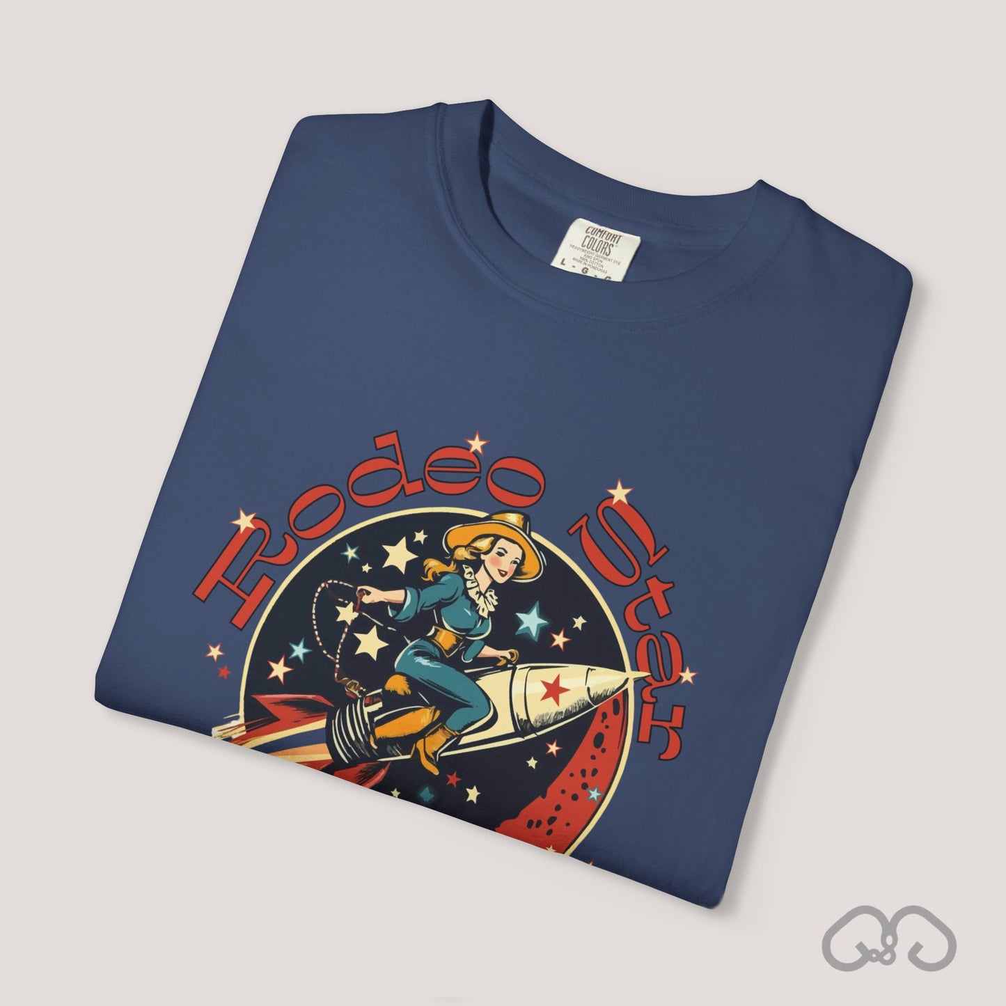 Rodeo Star Vintage T-Shirt - Americana 50's Kitch Alien Highway Route 66 Trendy 100% Cotton Stylish