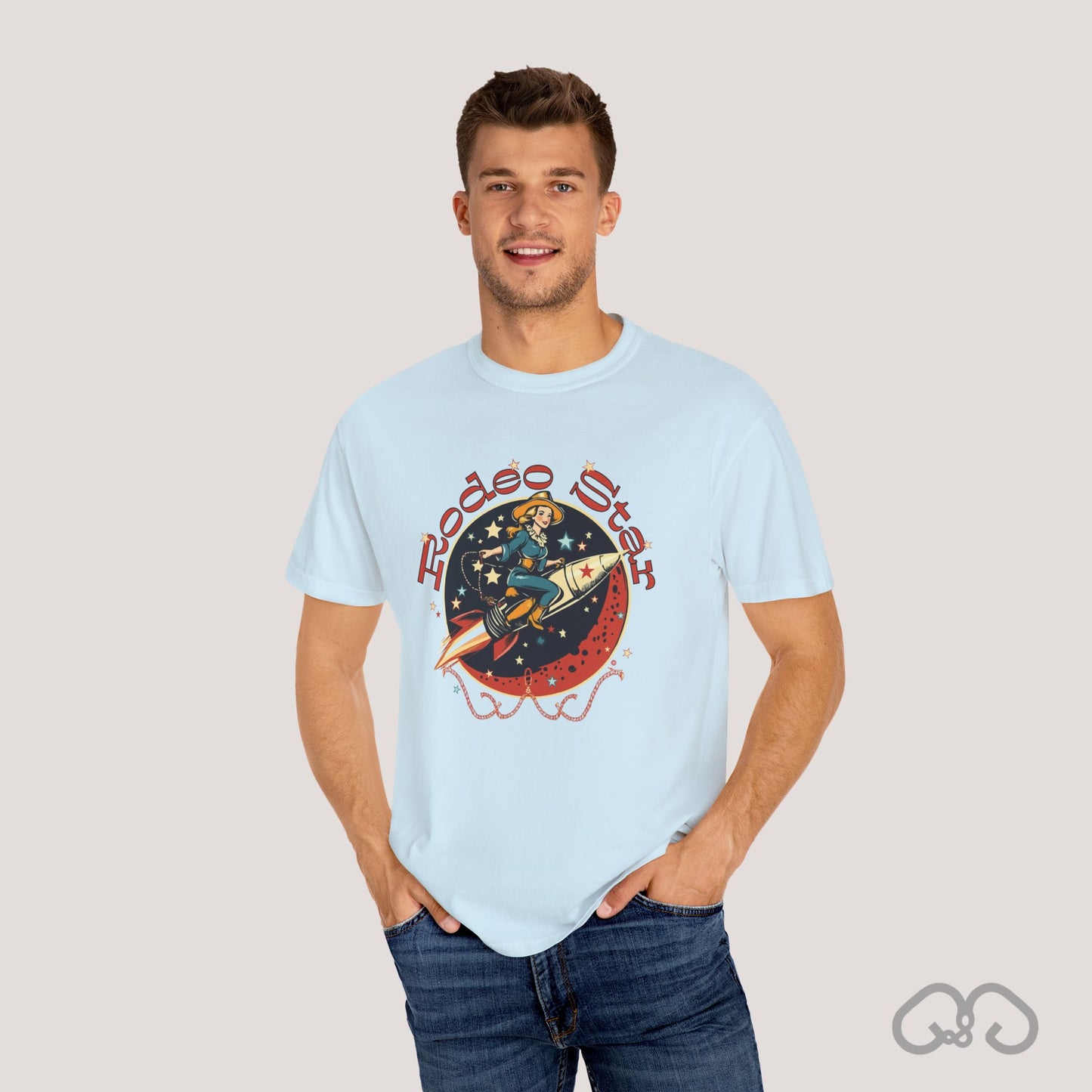 Rodeo Star Vintage T-Shirt - Americana 50's Kitch Alien Highway Route 66 Trendy 100% Cotton Stylish