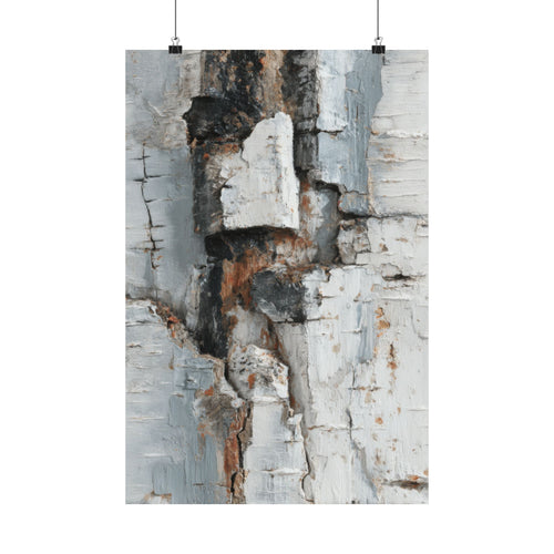 1192 - Smoke Gray Mid-Century Modern Abstract Geometric Art Print — Matte Poster — Grant&Grant No. 1192 — Grant&Grant No.1192
