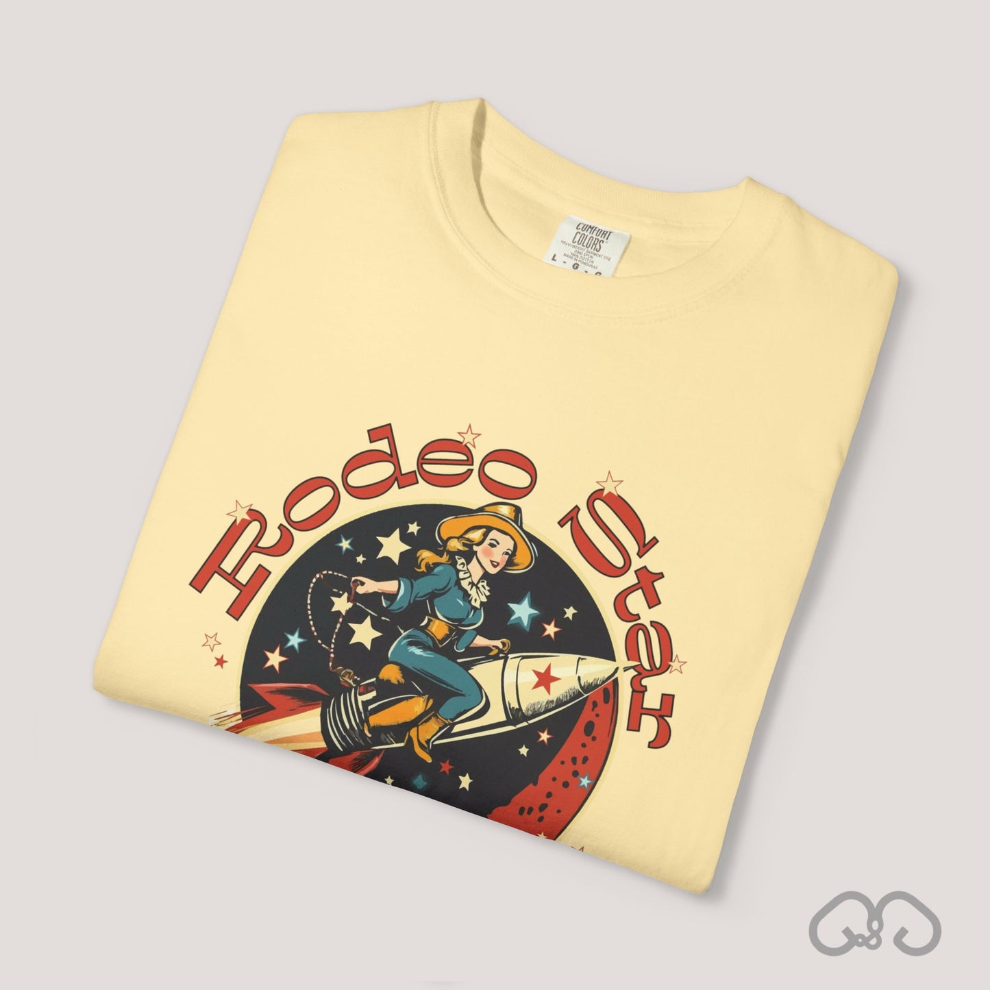 Rodeo Star Vintage T-Shirt - Americana 50's Kitch Alien Highway Route 66 Trendy 100% Cotton Stylish